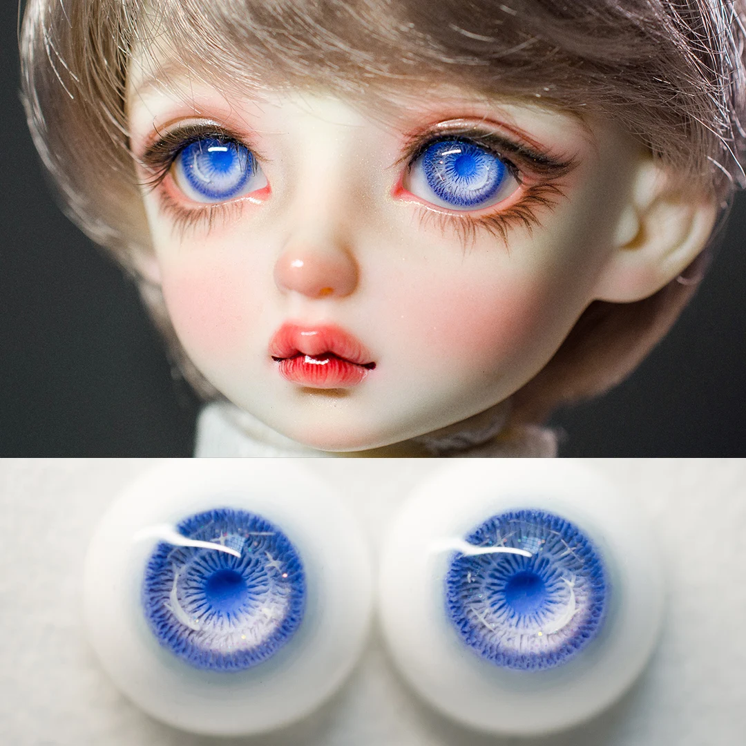 Dolphin Bay Blue-purple Doll Eyes,Realistic Eyes Bjd Eyes 10mm - 24mm Safety Eyes for Ball Jointed Dolls