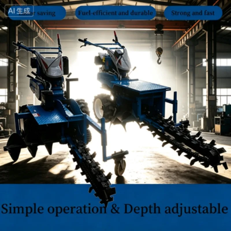 Chain Trencher Machine Tractor Mounted Trench Digger Machine/chain TrencherCable Laying Trencher Machine