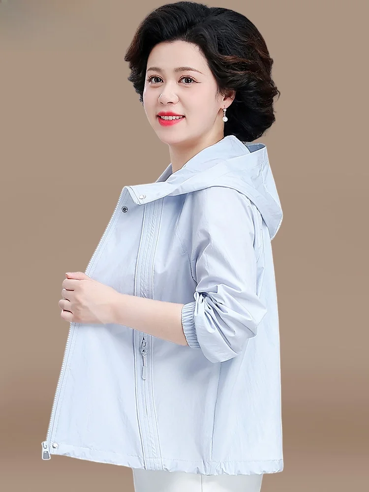 

Spring Faion Outerwear Light Jaet Women's Casual Sle Thin Model for ort Mothers Middle-Aged And ly