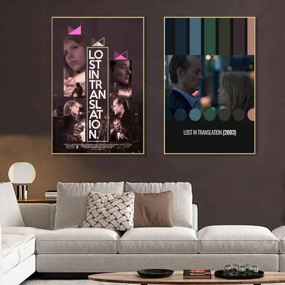 Lost In T-translation Film Posters Living Room Bar Cafe Quality Canvas Vintage Style Comics Painting Art Home Wall Decor Picture