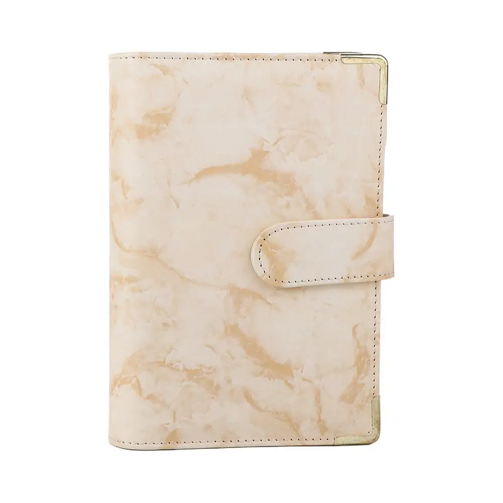 PU Leather Budget Planner A6 Notebook for Budgeting 6 Ring Binder Notebook Binder Marble Notebook Marble Budget Binder