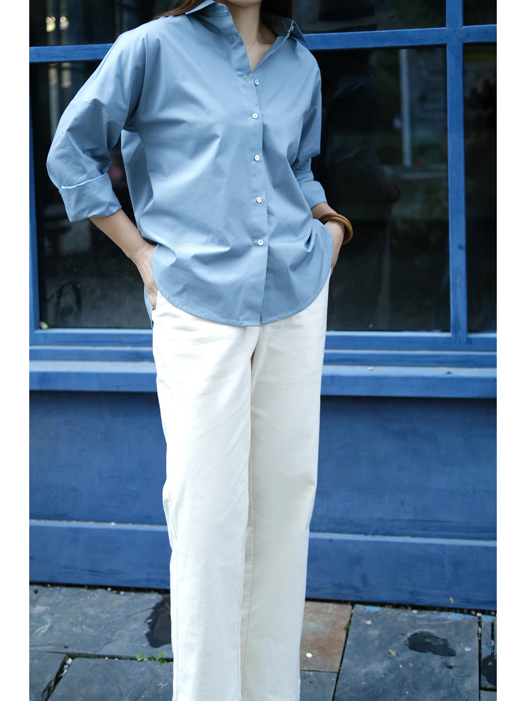 

Удобные светло-кремовые вельветовые брюки прямого кроя для женщин, весна 2026, Sartoria Kui, с высокой талией, на молнии, повседневные