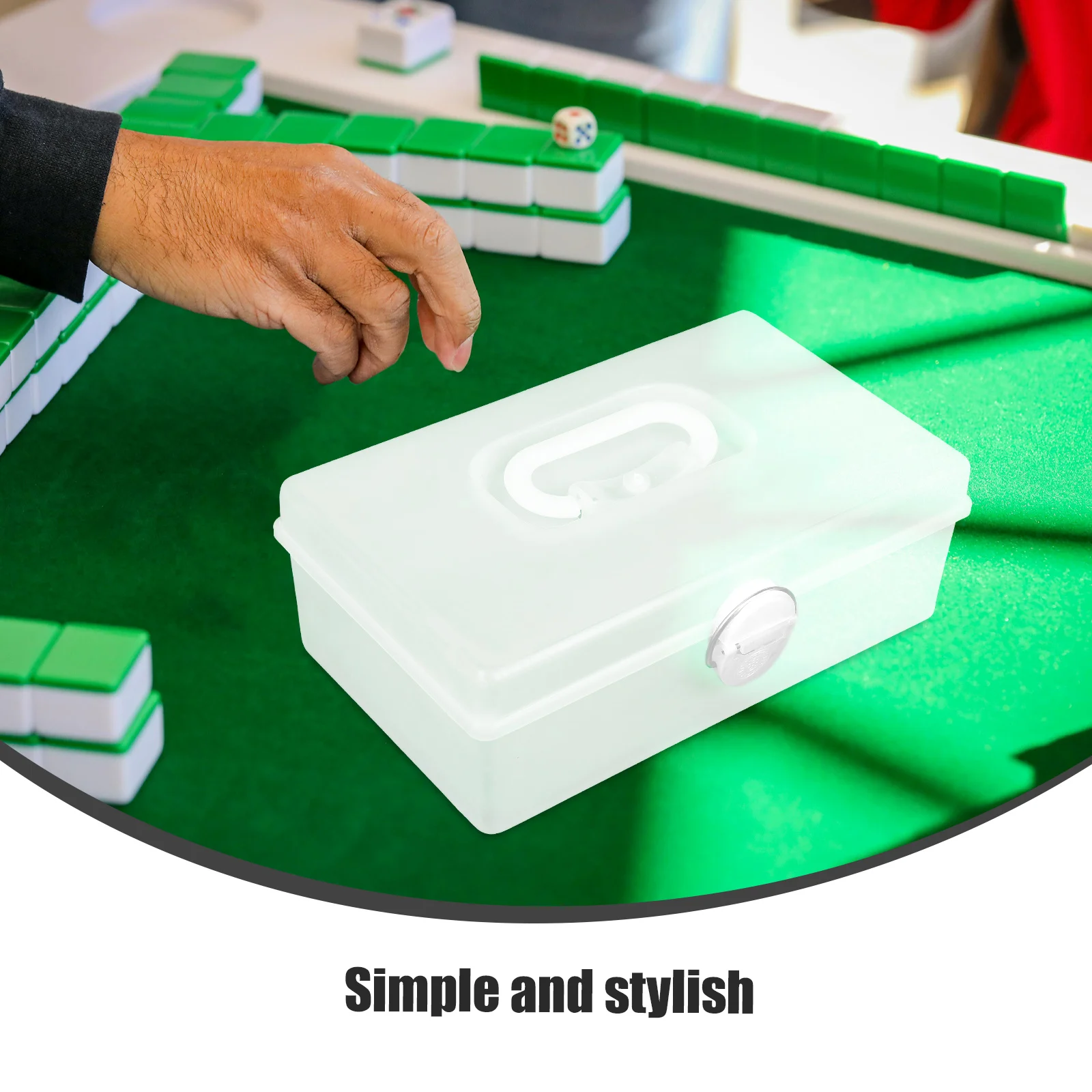 

Mahjong Storage Box Boxes Organizers Organizing Large Capacity Case Handheld Container Small