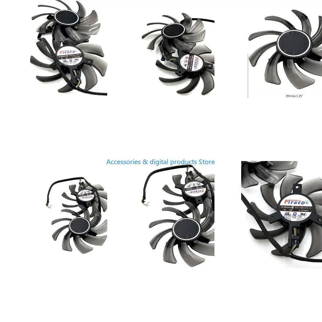 77JD 2PCS Graphics Card Cooling Fan 4P 85MM for GTX 1070/1070TI 1060 GTX1080 GPU