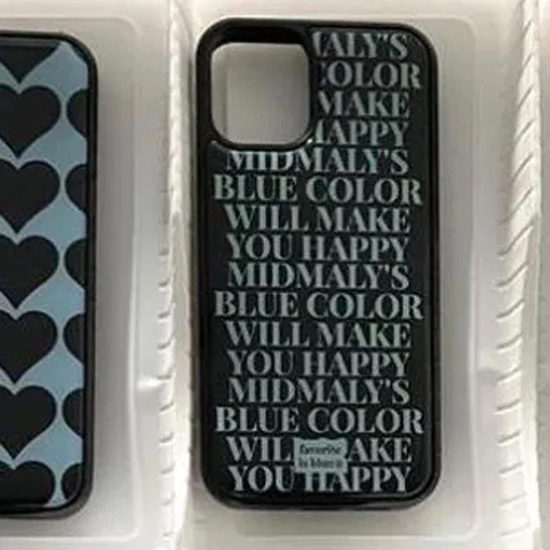 Korean ins Black and Blue Grid Minimalist Phone Case for iPhone 17 16 15 14 13 12 11 PRO MAX PLUS 17air 16e XR Drop Glue Cover view 6