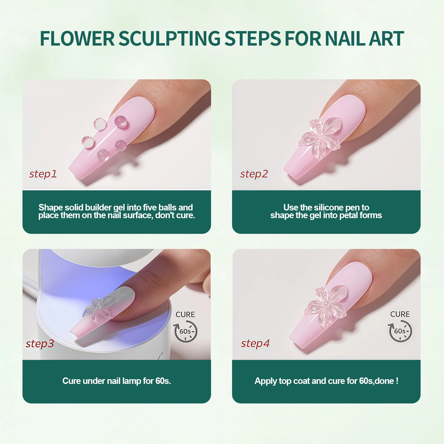 Nailpop HEMA/TPO Free Non-Sticky Extension Gel Durable Nail Glue for Rhinestone Gems Nail Art Decorations Styling DIY Nail Gel