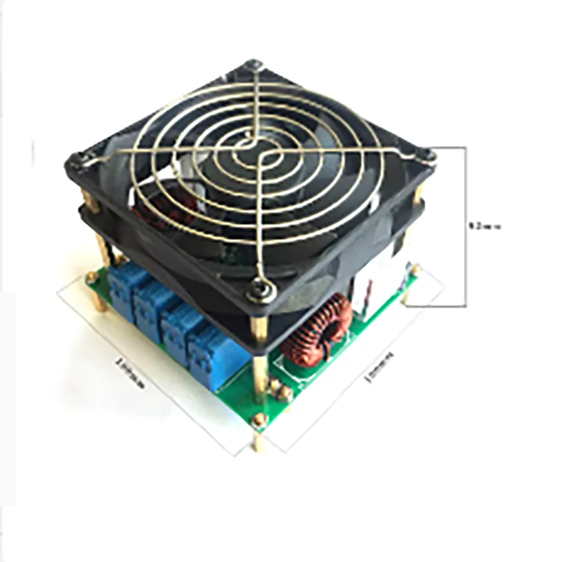 1300W 25A ZVS high frequency induction heating machine without taps zvs with short circuit protection + pump + coil