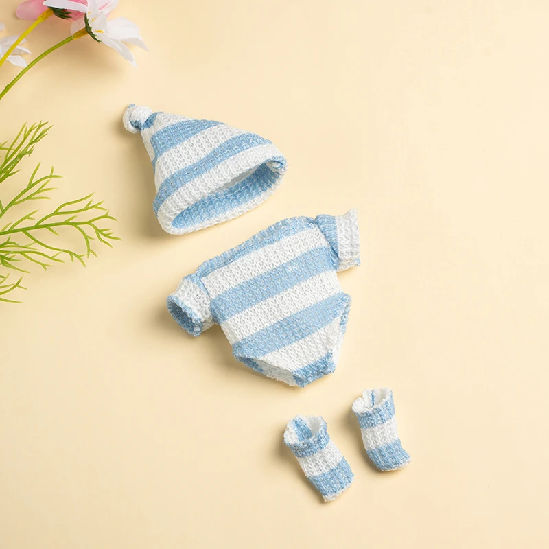 Puppenkleidung für 20 cm Babypuppen, DIY-Puppenzubehör für 20 cm große Puppen, Pullover, Overall, Kleidung für Mini-Reborn-Babypuppen – Detail 9