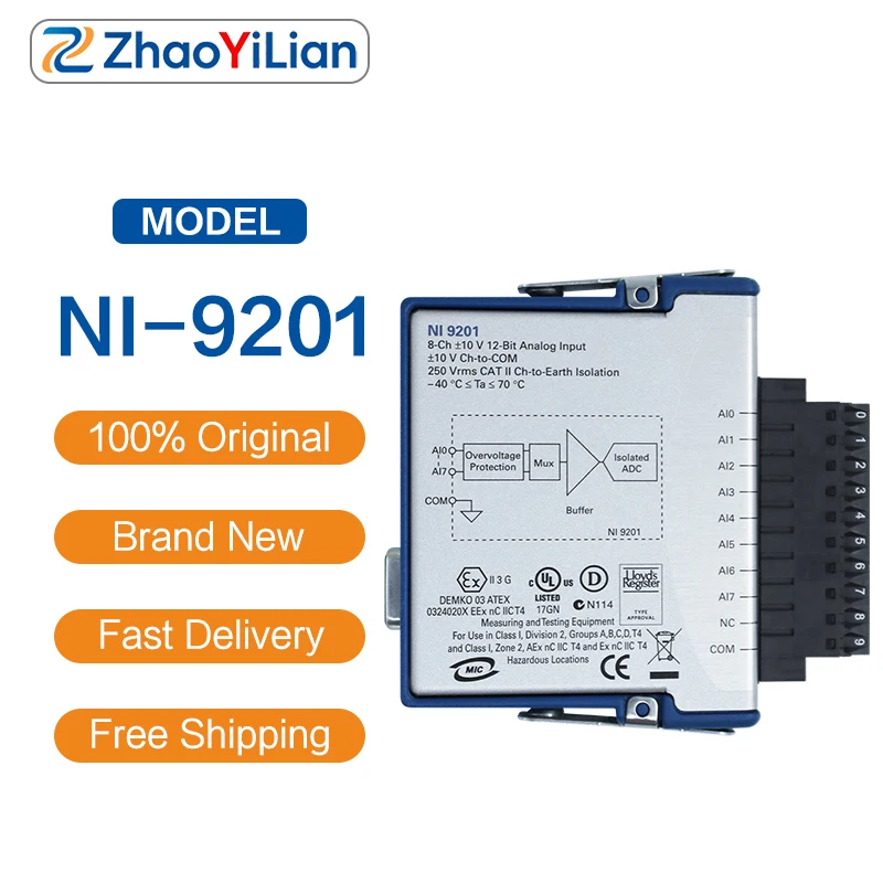 For NI-9201 CompactDAQ CompactRIO Analog Input Module 250Vrms Channel Earth Isolation Test Equipment