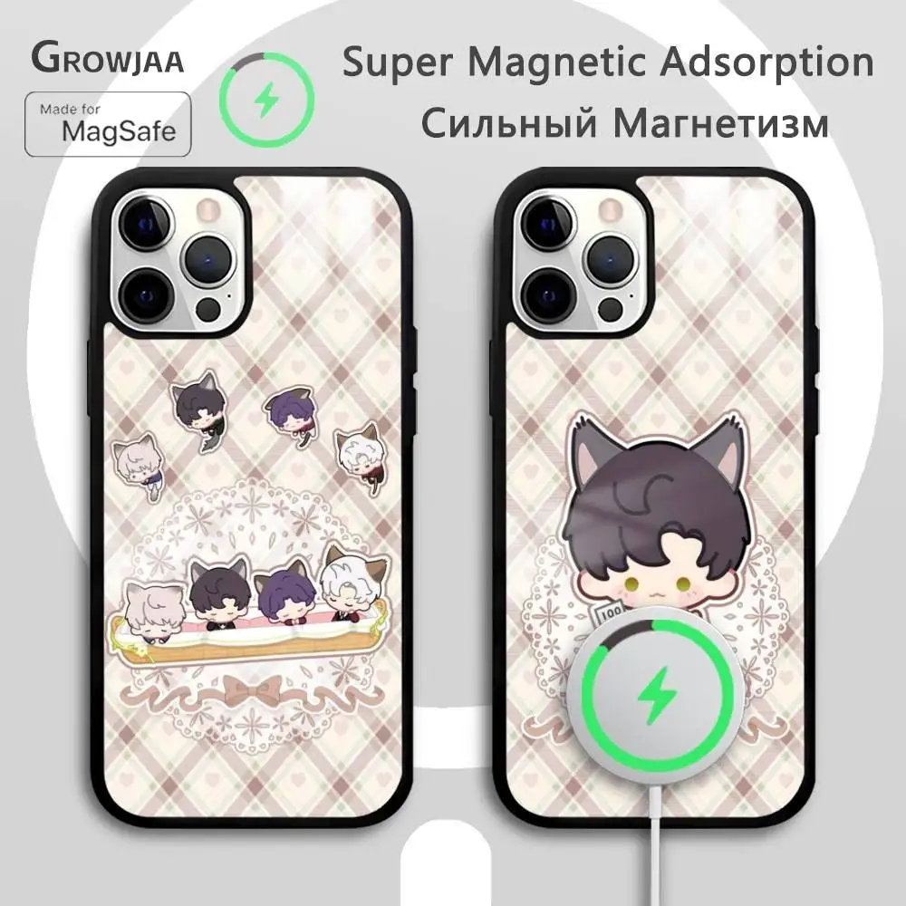 Cartoon Liebe Und Deepspace Telefon Fall Für IPhone 17 16 15 14 13 12 11 Pro Max Plus Mini Magsafe spiegel Drahtlose Magnetische Funda