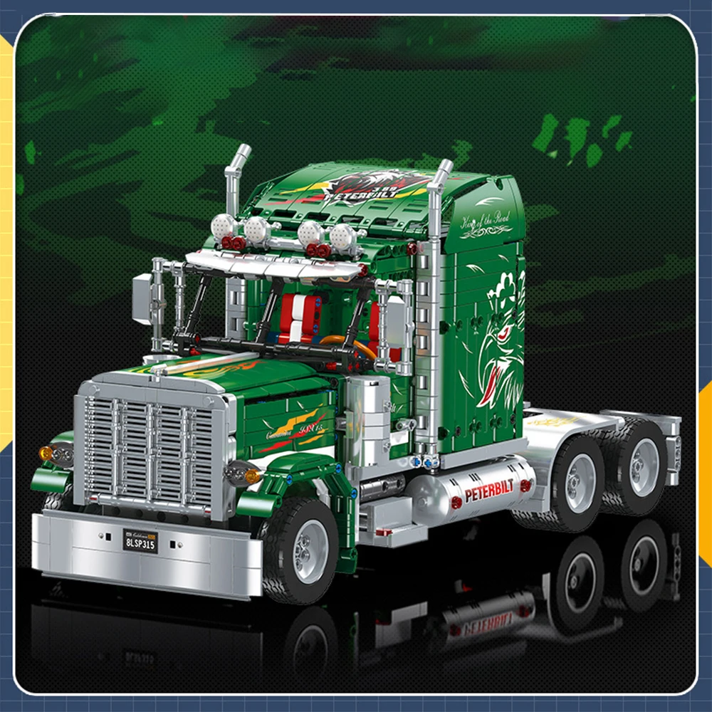 نموذج مكعبات البناء 2105 قطعة من رأس الشاحنة الثابتة من بلاستيك ABS وهو كبير ومناسب لتزيين المنزل وهدايا العطلات