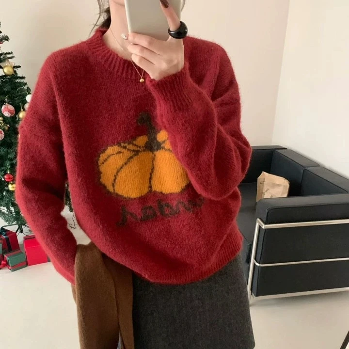 

Осень-зима 2021, женский ретро-контрастный свитер с ромбовидным узором, кардиган, новый ленивый стиль, вязаный кардиган с v-образным вырезом и длинными рукавами