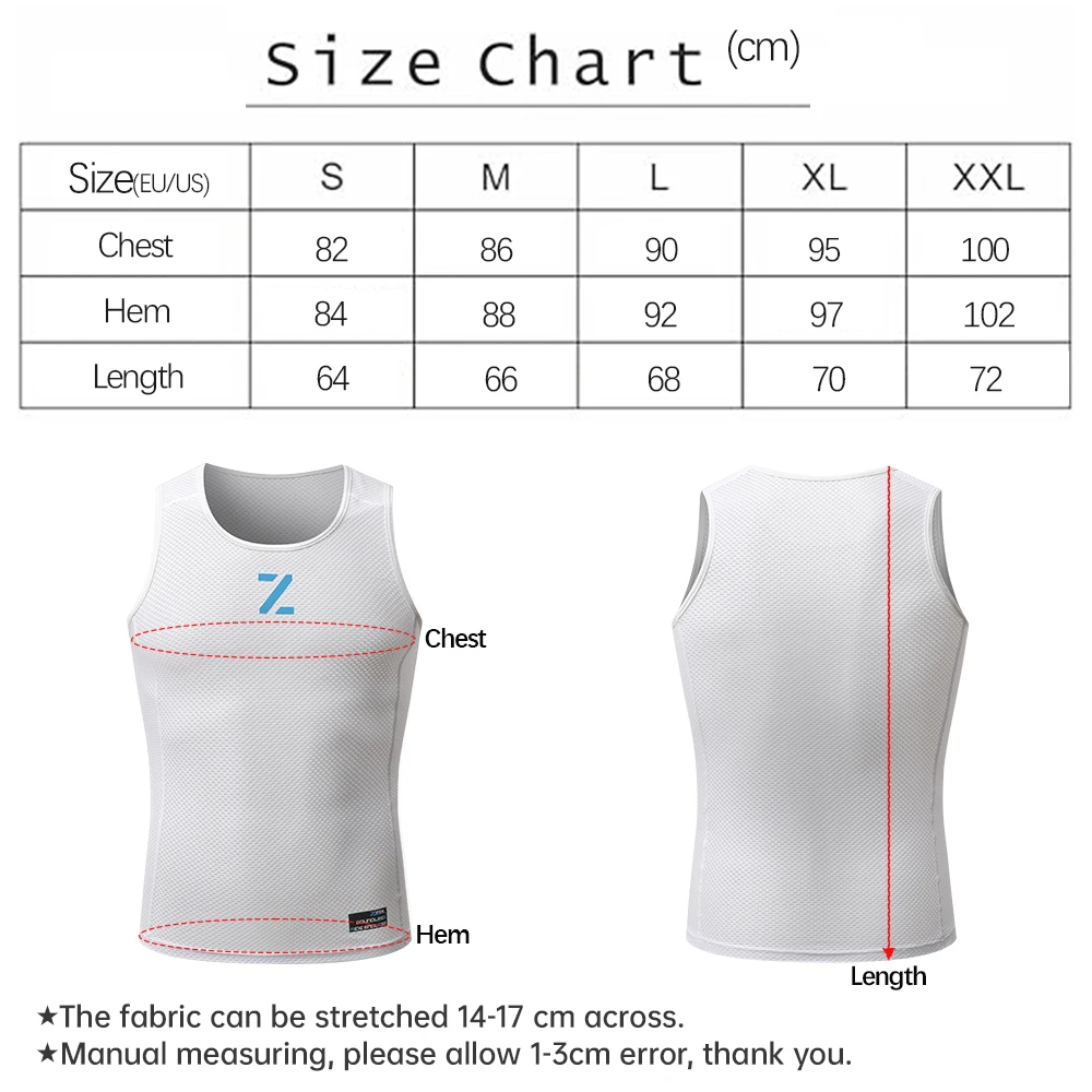 Men Cycling Vest Base Layer Summer Bicycle Clothing Jersey Sleeveless Women MTB Road Bike Clothes Mesh Underwear White Black