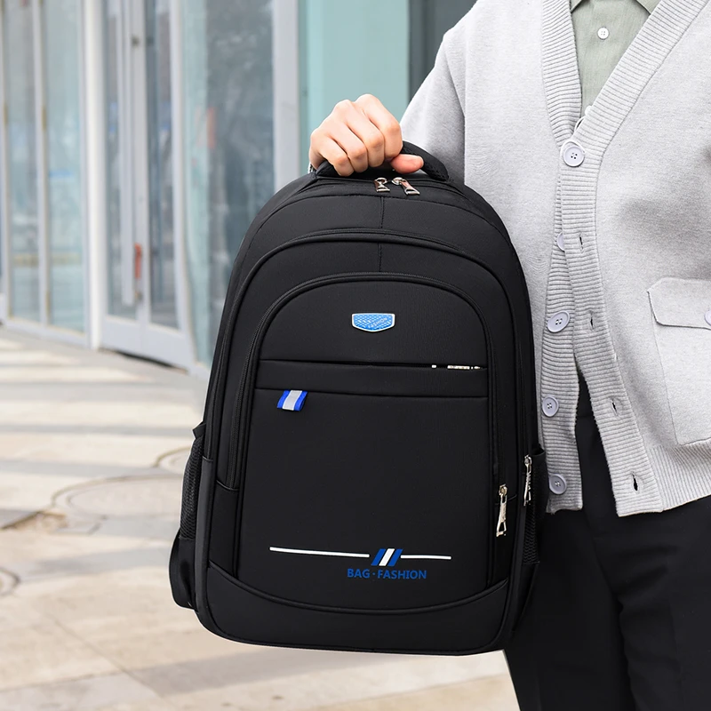 

High-End Minimalist Business Commuter Backpack And Vintage Fashionable Trendy Letter Logo Leather Bag For All