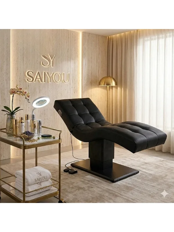 Electric beauty bed Beauty salon special spa massage bed S-shaped eyelash bed Graphic embroidery Medical beauty skin care