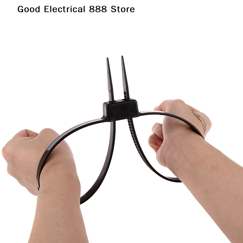 【GE】1Pc Plastic Police Handcuffs Double Flex Cuff Handcuffs Zip Tie Nylon Cable Ties