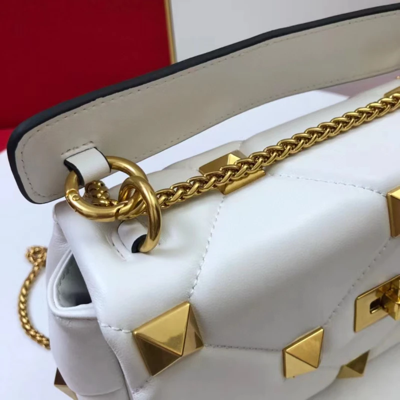 Imagem -03 - New Luxury Designer Handbag Rhombus Lattice Gold Chain Rivet Bolsa Moda Banquete Ombro Crossbody Bolsa Top Quality Bolsa para Mulheres