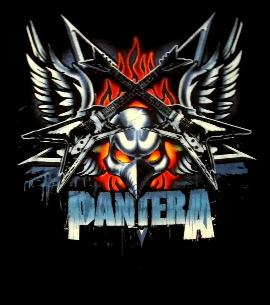 PANTERA cd lgo DEAN GUITAR WITH WINGS Official SHIRT SMALL New dimebag darrell