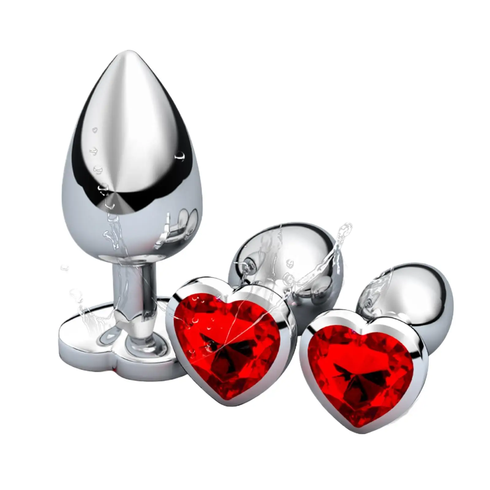 3 قطعة مجوهرات المحمولة بعقب اللعب المكونات طقم تدريب الشرج توسيع بعقب ألعاب جنسية مقاوم للماء الفولاذ المقاوم للصدأ المكونات الشرج الوثن آنا #1