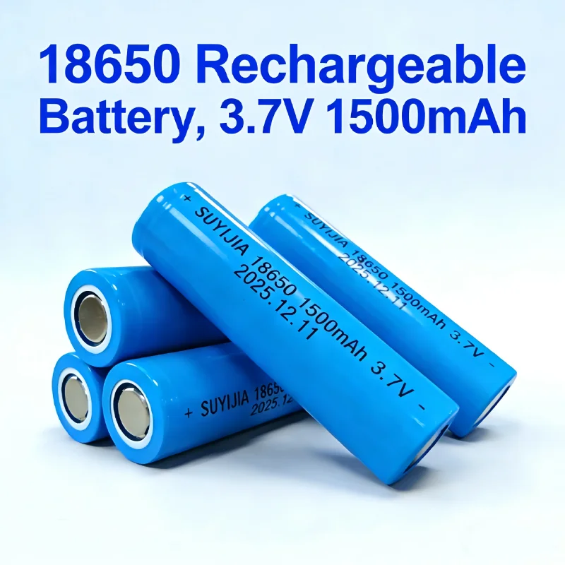 

Литиевая батарея 18650, 1500 мАч, перезаряжаемая, Li-ion, для фонариков, камер, игрушек — высокая емкость, длительное время работы, стабильная производительность