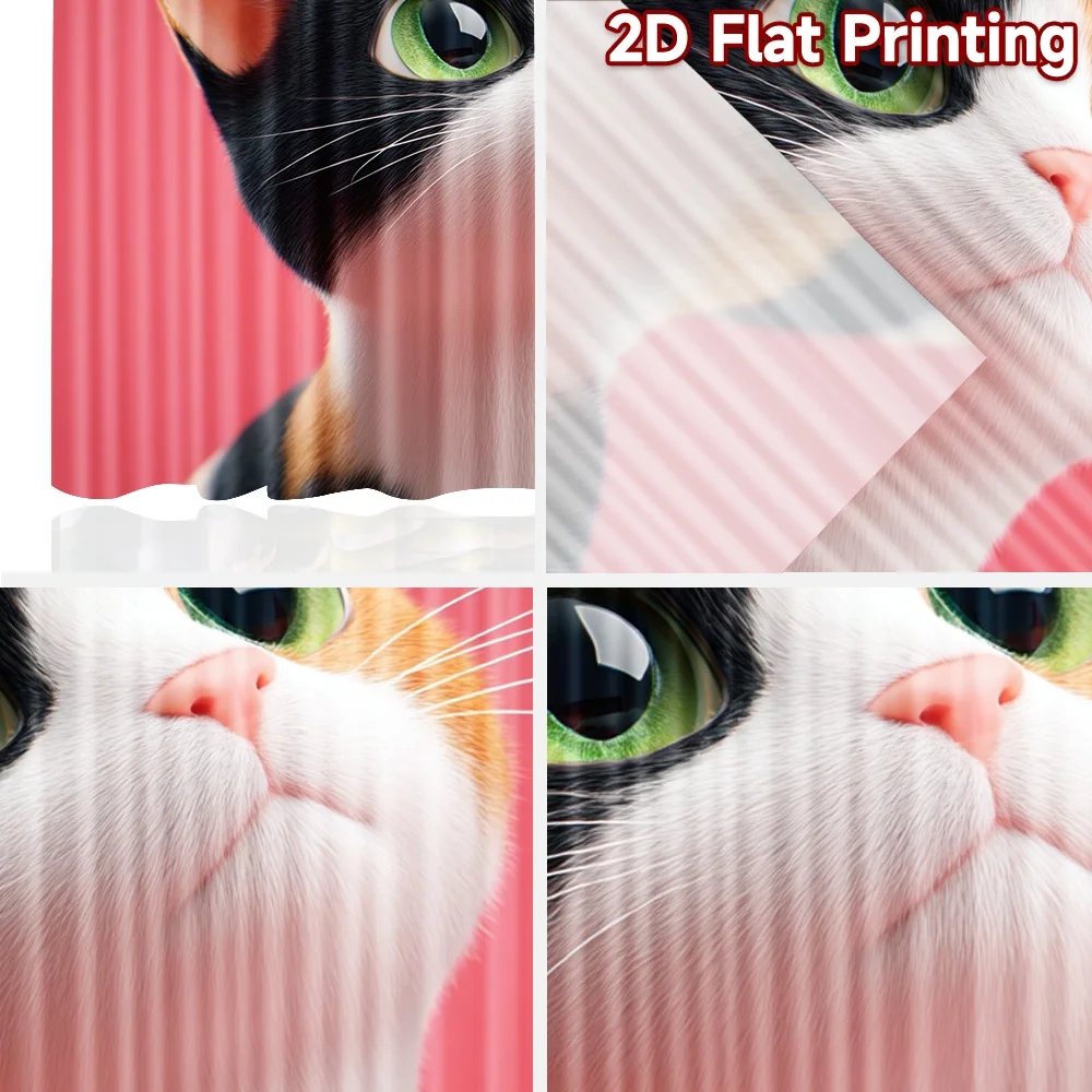 2D flat printing 2pcs Party Curtains Calico Cat Cute Animal Digital Printed Polyester Drapes Party Decorations for Indoor 5