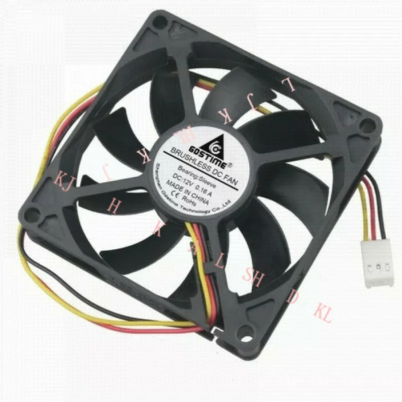 

N FOR Sleeve DC12V 3-Pin 8015S 80x80x15mm Brushless Computer Cooling Cooler Fan 0.18A