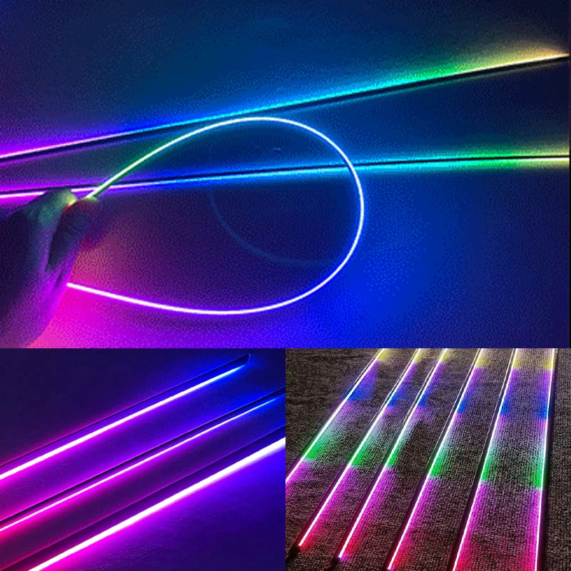 Für 22-in-1 LED-Symphonie-Lichtleisten Autozubehör RGB 64 Farben Auto Ambientebeleuchtung Acryl-Lichtleiste Glasfaser-Innenbeleuchtung – Detail 12