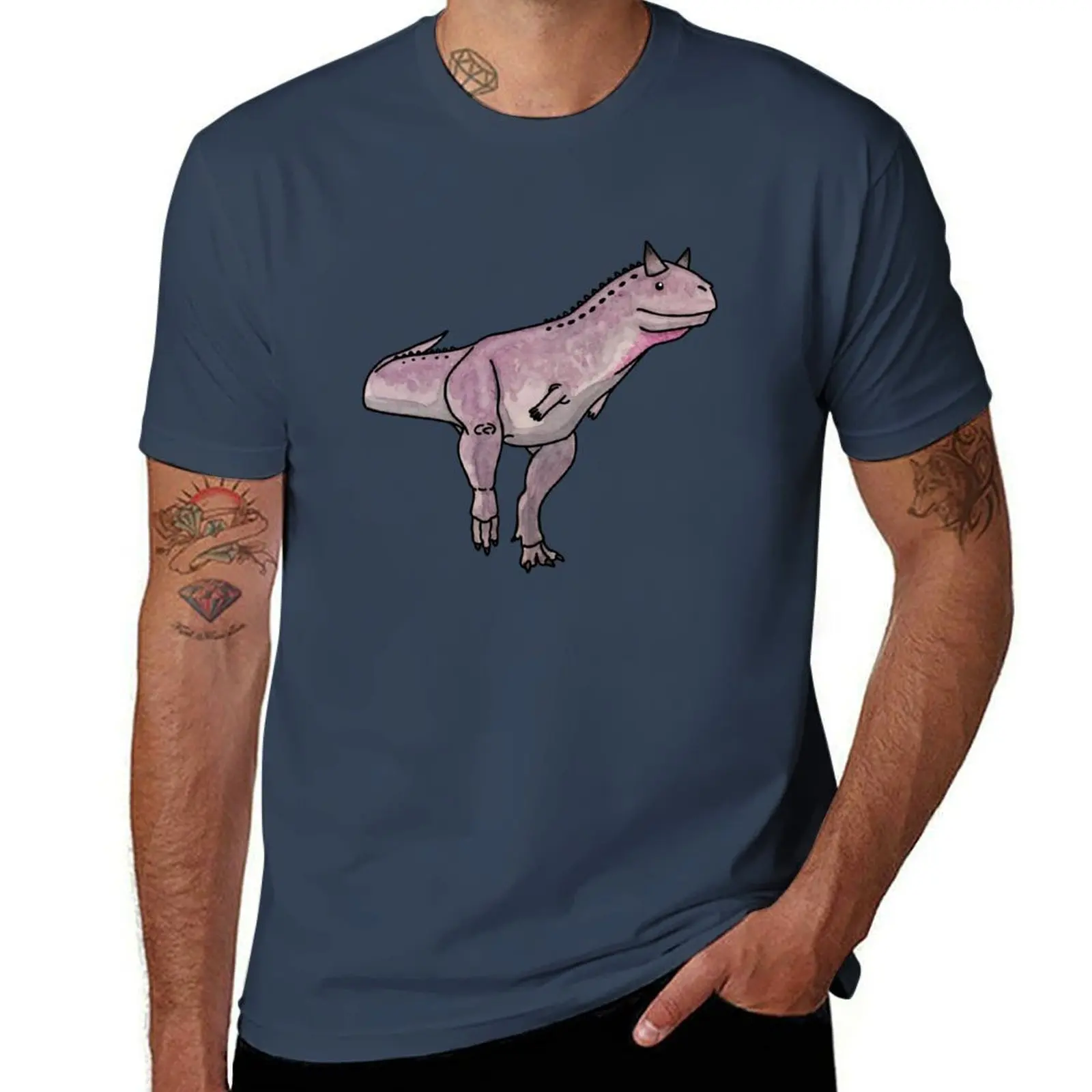 

Carnotaurus Watercolor T-Shirt vintage clothes luxury t-shirt mens t shirts