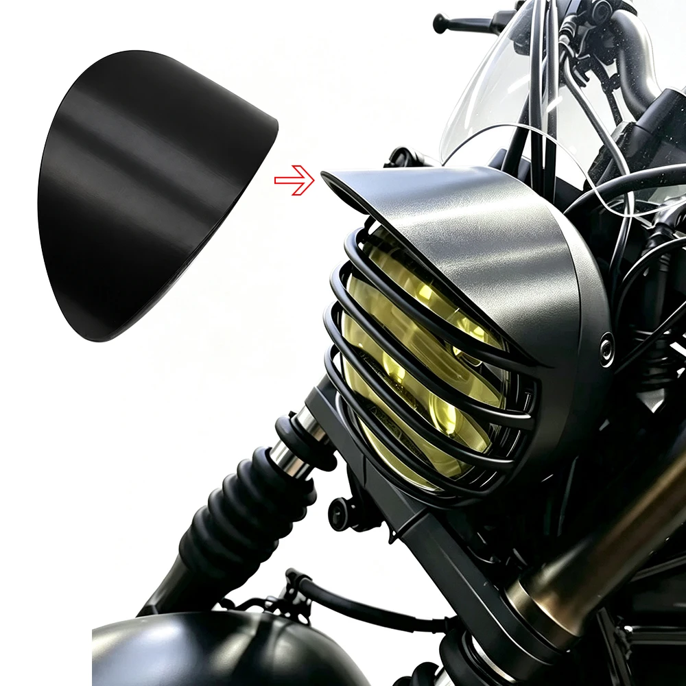 Für Honda REBEL 500 300 CMX300 CMX500 CL250 CL300 CL500 2017-2026 Motorrad-Scheinwerfer-Verkleidungsabdeckung Retro-Modifizierte Scheinwerfer