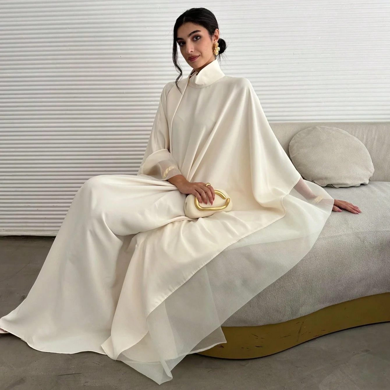 Middle Eastern Abaya Women Elegant Abayas Loose Pageant Dress Full Sleeve Evening Kaftans JilbabsIslamic Traditional Clothing