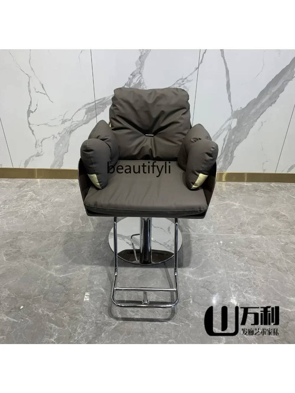

smt03 New Arrivals High-End Barber Shop Chair Simple Lifting Hair Cutting Chair Hot Dyeing Hair Cutting Chair Hair Salon Stool 0