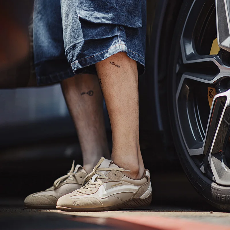 Maden Unisex Fall Vintage Patchwork Racing Shoes Breathable German Trainers Sneakers Thin Sole Casual Lace-Up Sport Winter Shoes - Image 4