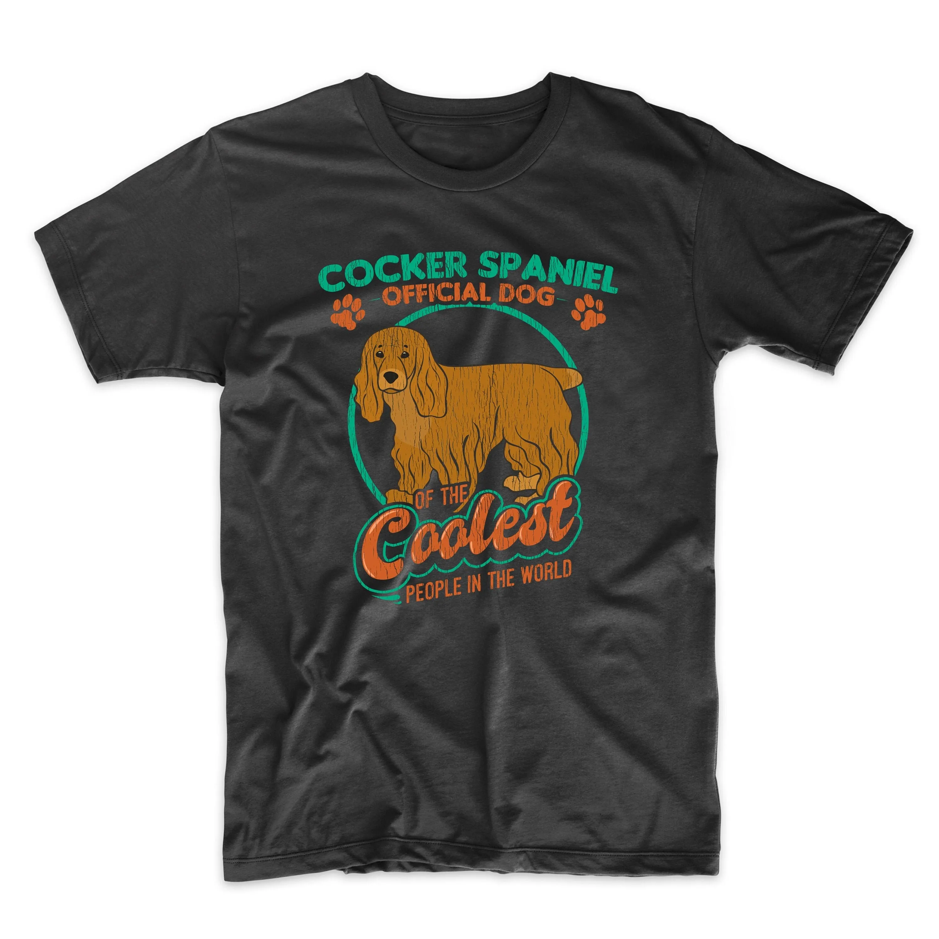 Men'S Cocker Spaniel T Shirt Official Dog Of The Coolest People In World Funny