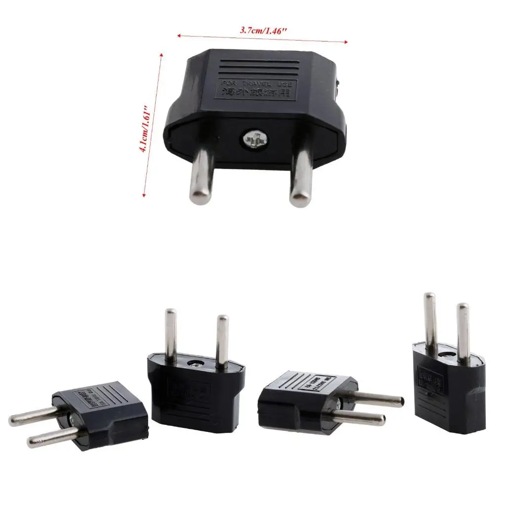  Charging Converter Universal for Indoor Outdoor 10Pc Travel Adapter 10A US USA to EU Europe Euro AC Power Plug Converter
