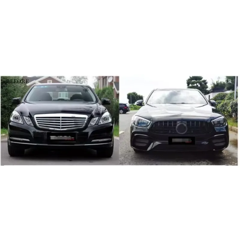 

For Mercedes Benz E Class W212 2009-2014 Suit Plastic Front & Rear Bumper Facelift Bodykit Modified To 2021 W213 AMG 63S