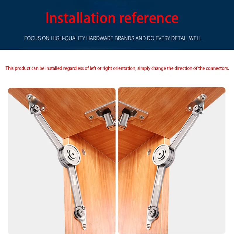 4pcs Freely Adjustable Gas Spring for Cabinets and Wardrobe Lift-Up Doors, Hydraulic Support.