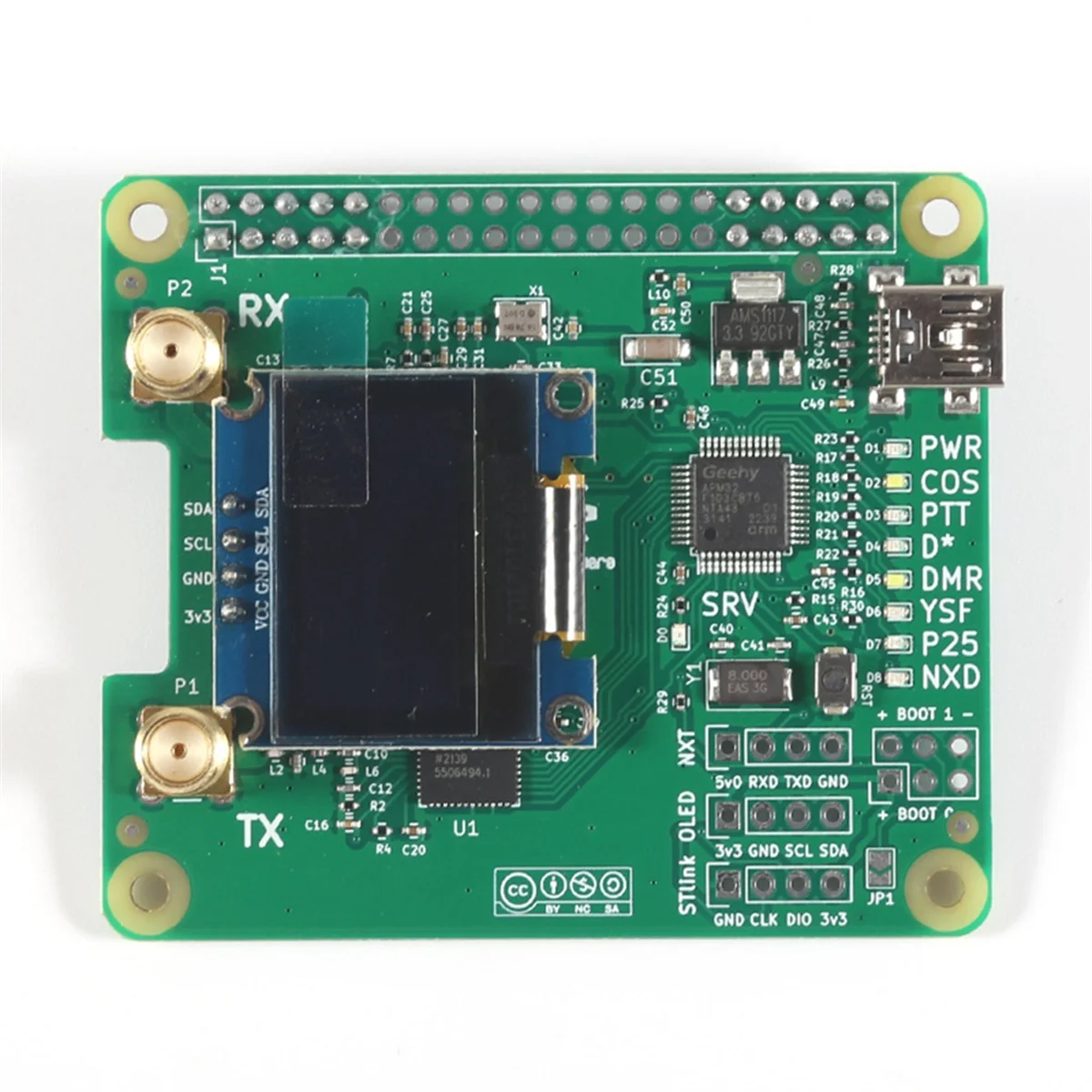 Extended Mmdvm Hotspot Duplex Mmdvm with Screen Multi-Function Convenience Module with Usb Version