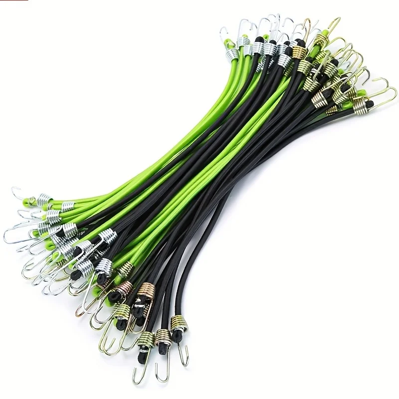 10pcs Rubber Hook Waterproof Elastic Luggage Rope, Outdoor Accessories For Luggage