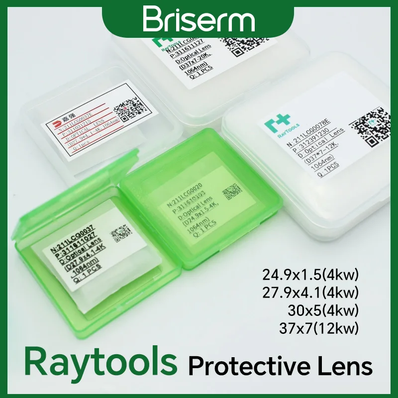 Raytools Laser Protective Windows Lens 37x7 24.9x1.5 27.9x4.1 Laser Protective Glass Optical Lens Laser Cutter Machine Parts