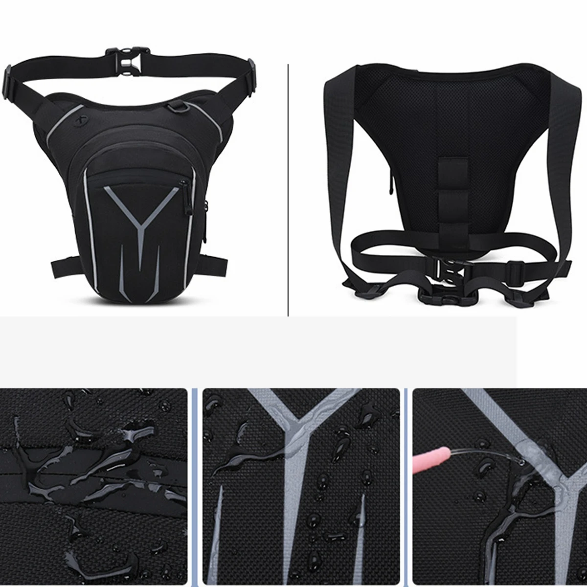 Waterproof Drop Leg Bag Thigh Hip Bum Belt Leg Waist Bags Travel Tour Riding Motorcycle Fanny Pack Men Women Tactical Travel Bag