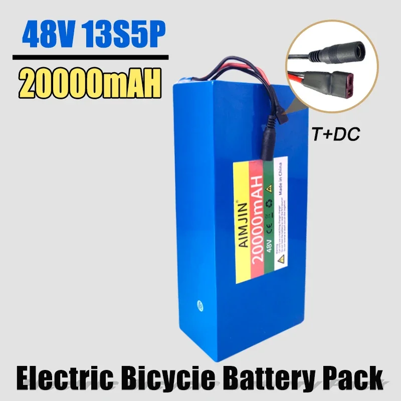 

High Capacity 48V 20000mAh 13S5P Lithium ion Battery Pack 20Ah for 500-1000W Built-in BMS