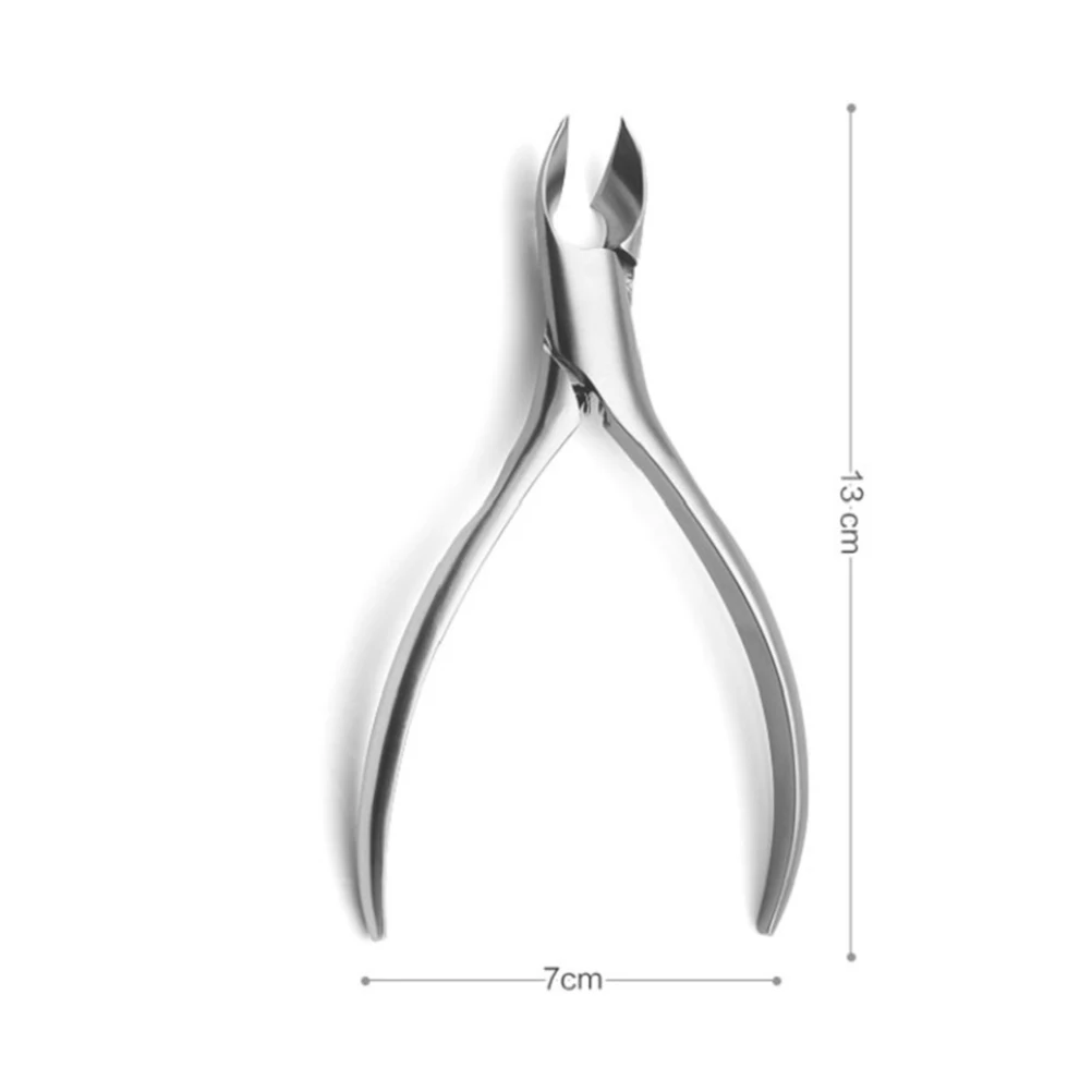 

1 set Stainless Steel Toenail Clippers Professional Anti-Skid Handle Smooth Pick Head Portable Nail Grooming Tool For Manicure