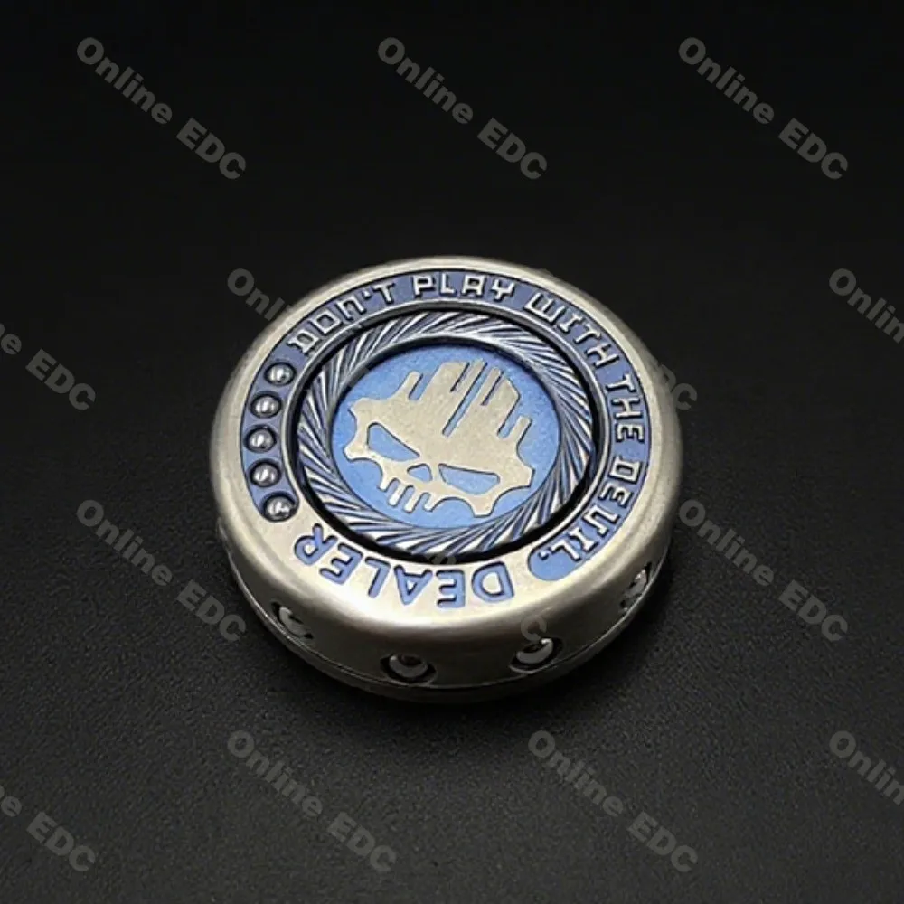 Gebruikt EDC Speelgoed LAUTIE MINI Dealer Titanium Blauw Fidget Spinner Uitverkocht Limited Edition Fidget Speelgoed Volwassenen Nieuwigheid Speelgoed