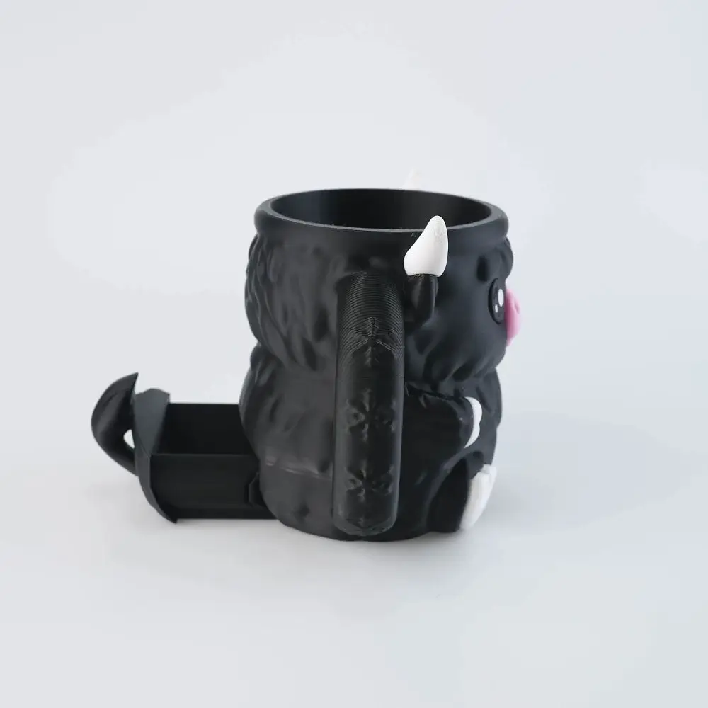 Highland Cow Ice Cream Pint Rack 3D Printing Antifreeze Handle Ice Cream Pint Holder Insulated Leak Proof