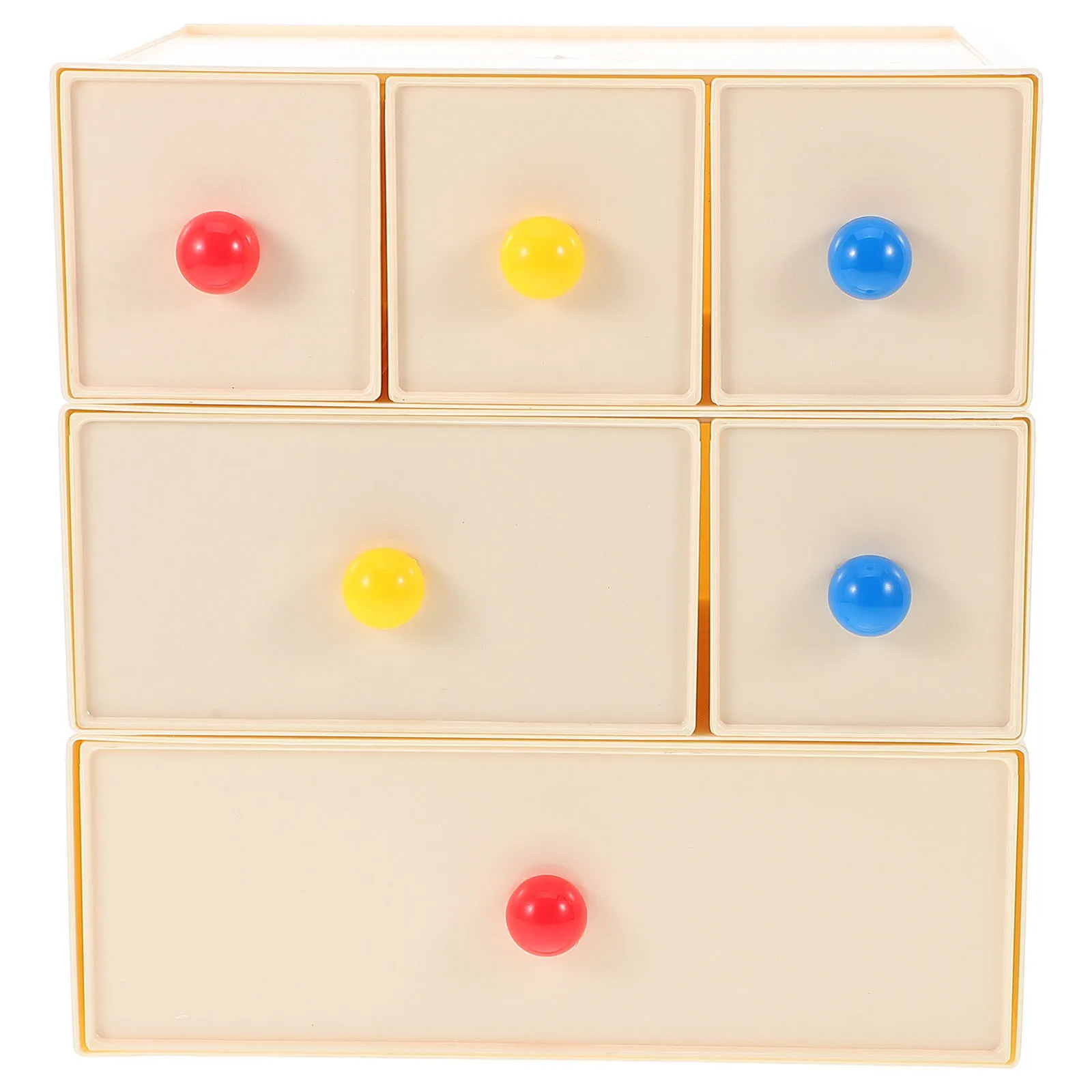 

Multi-Tier Desktop Organizer Box for Cosmetics and Stationery Storage - Sturdy Plastic Desk Organizer with Drawers for Office