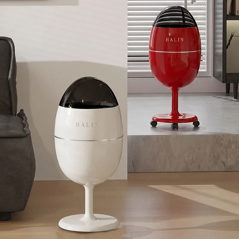 Creative Dinosaur Egg Trash Can Large Capacity Bathroom with Lid Tissue Holder Floor Standing Home Decor