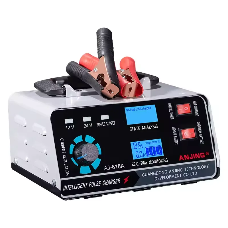 400W 40A Smart Battery Charger 12V/24V Automotive Battery Charger Trickle Smart Pulse Repair For Car Truck Boat Motorcycle