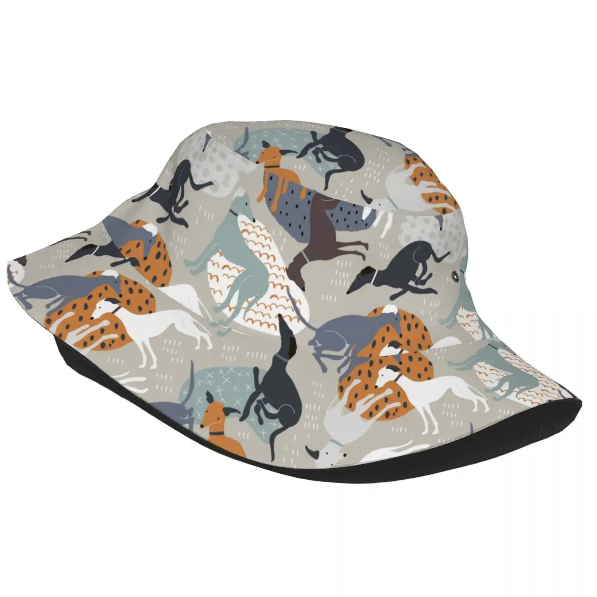 Greyhounds Bucket Hats Vocation Getaway Headwear Merch for Animal Dog Lover Fishing Caps for Outdoor Sports Teen Bob Packable