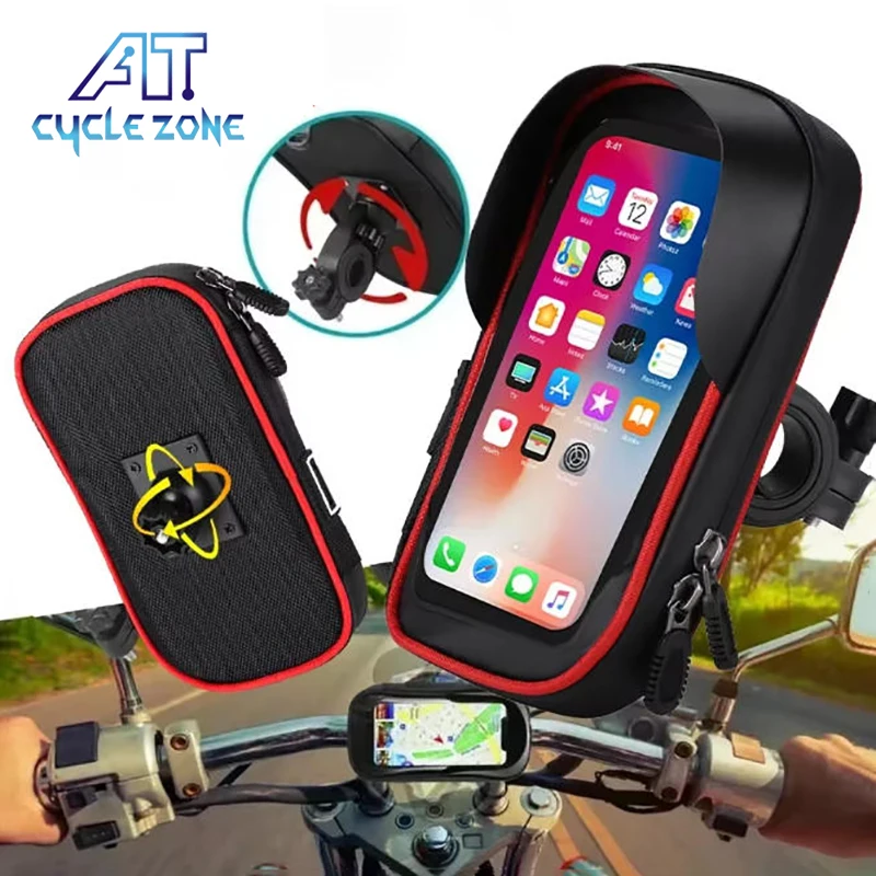 Cycling 2 in 1 Wallet Phone Holder 360° Rotation Bicycle Front Frame Waterproof Phone Holder Bag for MTB Road Bike Accessories