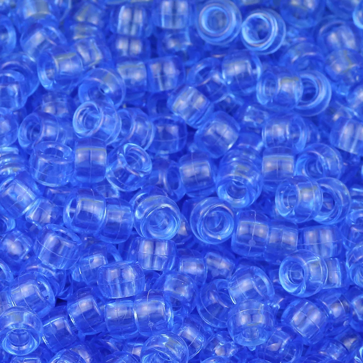 100-400pcs 6*9mm Colorful Transparent Large Hole Pony Beads For Jewelry Making Diy Hair Dirty Braids Bracelet Necklace Wholesale image 3